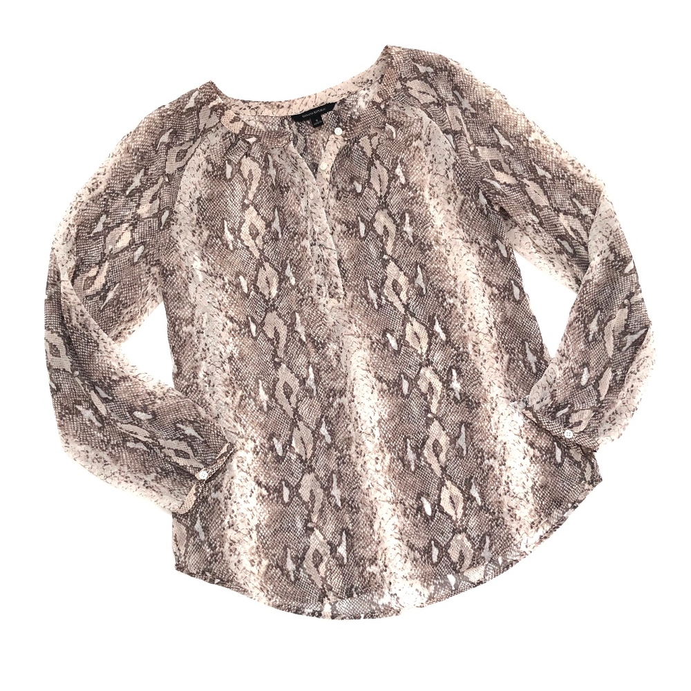 Banana Republic Snake Print Blouse.